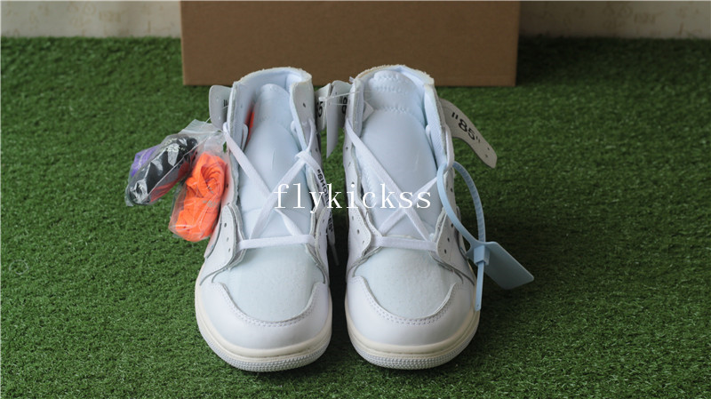 Authentic Air Jordan 1 Off White White 2018